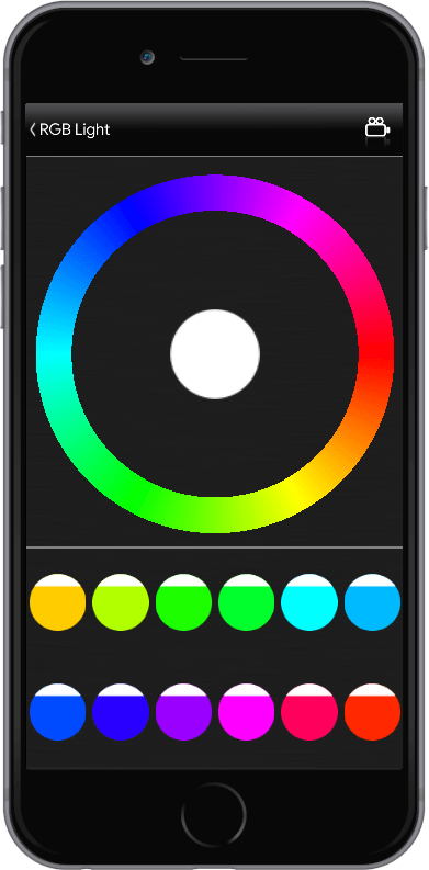 RGB Light colour selector inside the Automa