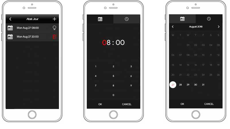 How to create a new event in the temporary timer inside the HOme automation app