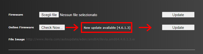 How to check if your EVE X1 server needs to be updated from inside the web configuration panel