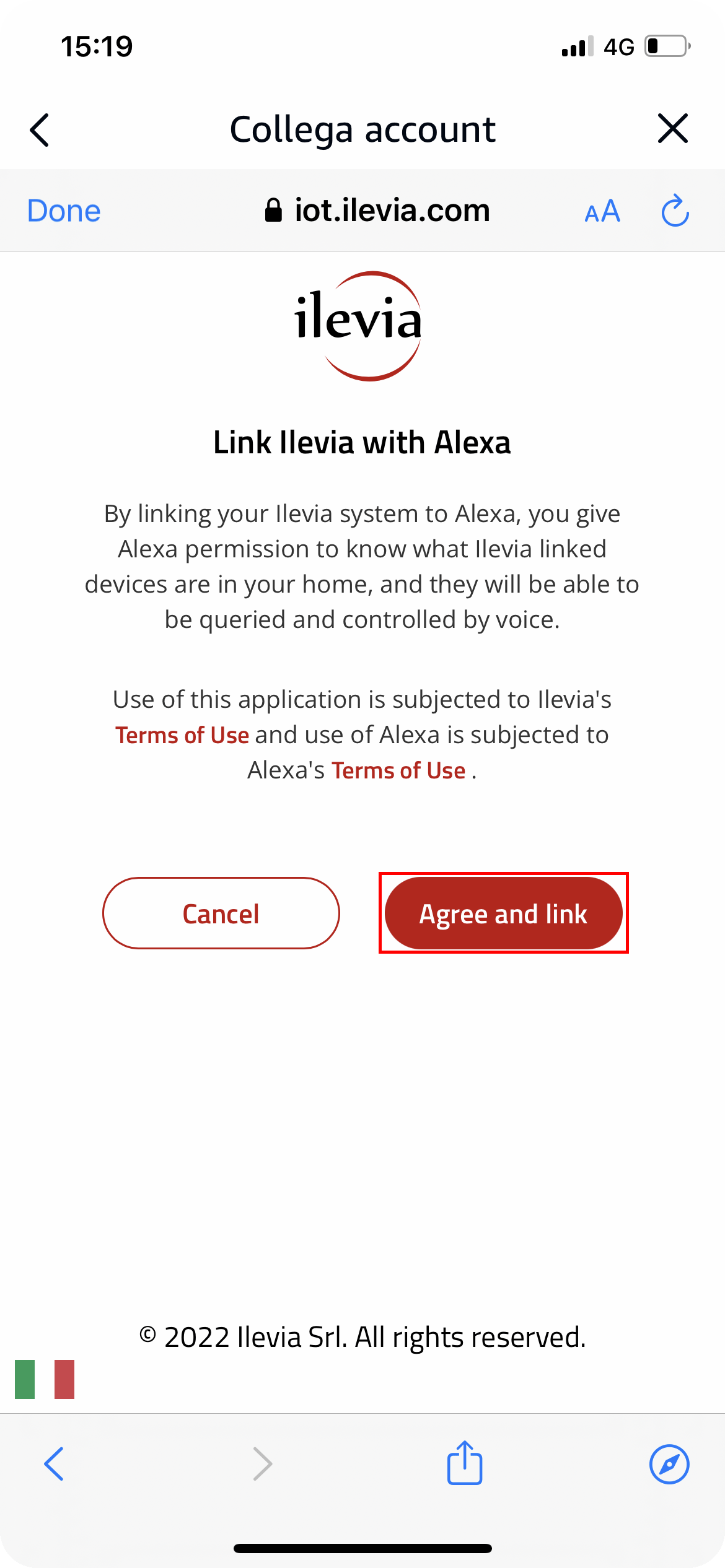 Ilevia skill agreement with Amazon Alexa