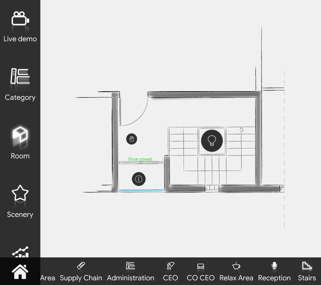 Pulse component inside the Home automation software Map view mode