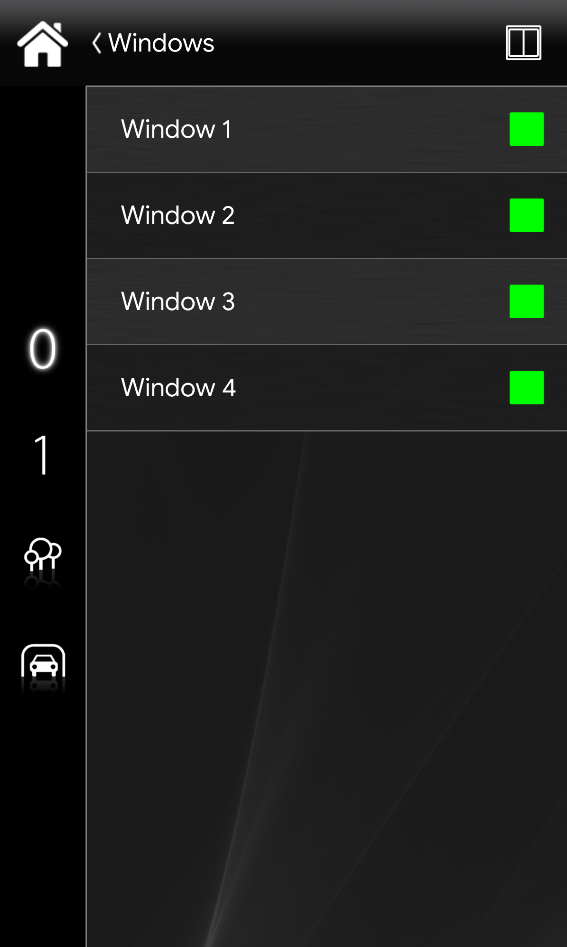 Color info component rapresentattion wihtin the EVE Remote Plus Classic | Windows closed