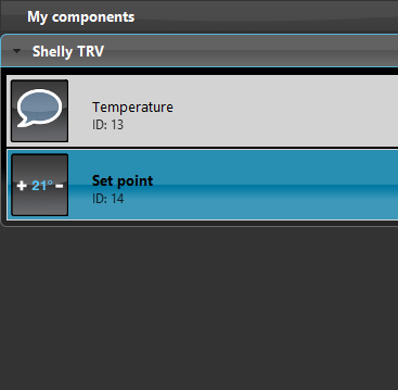 Setpoint component within the Ilevia's configuration software EVE Manager