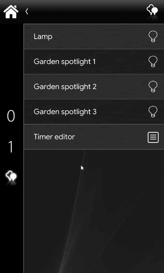 Timer editor component within the Ilevia's app EVE Remote Plus.