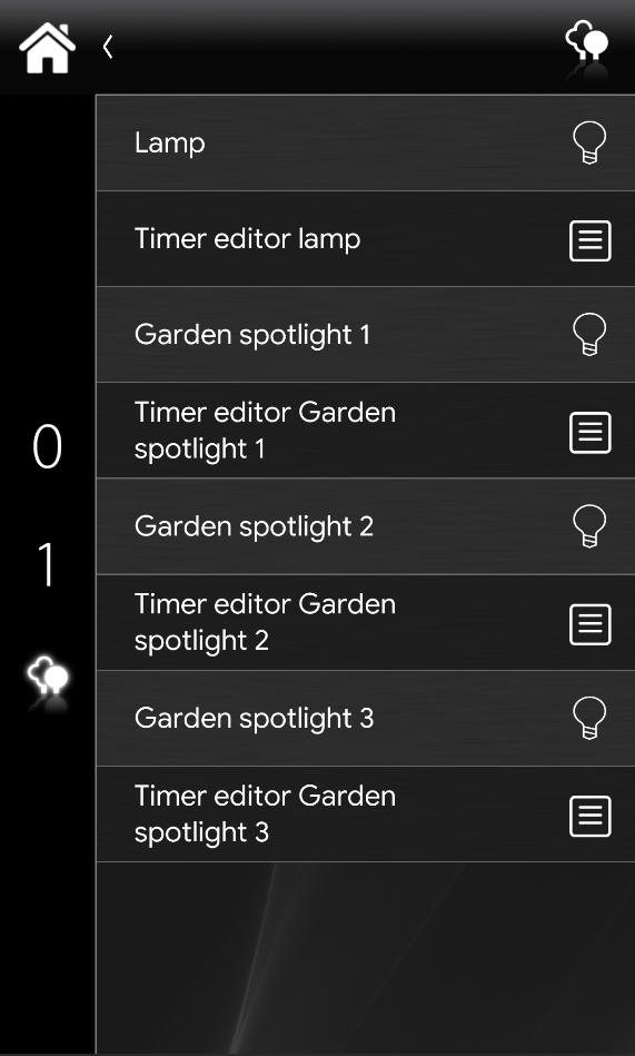 Selecting a device where the timer editor component has been added