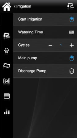  How the cycle programming is represented within the  home automation app EVE Remote Plus classic style