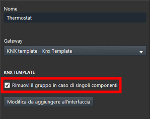 Come attivare l'opzione Rimuovi gruppo in caso di singolo componente all'interno del software di configurazione di Ilevia.