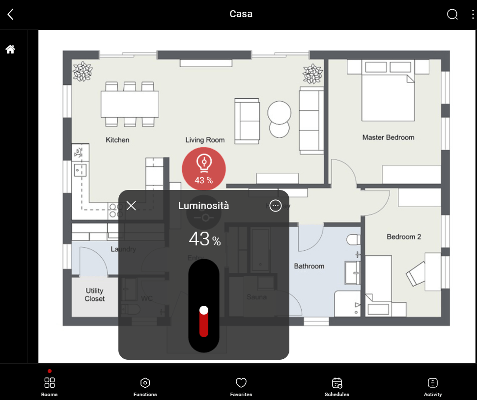 dimmer-on2-map Dimmer component in slider mode inside the map view mode
