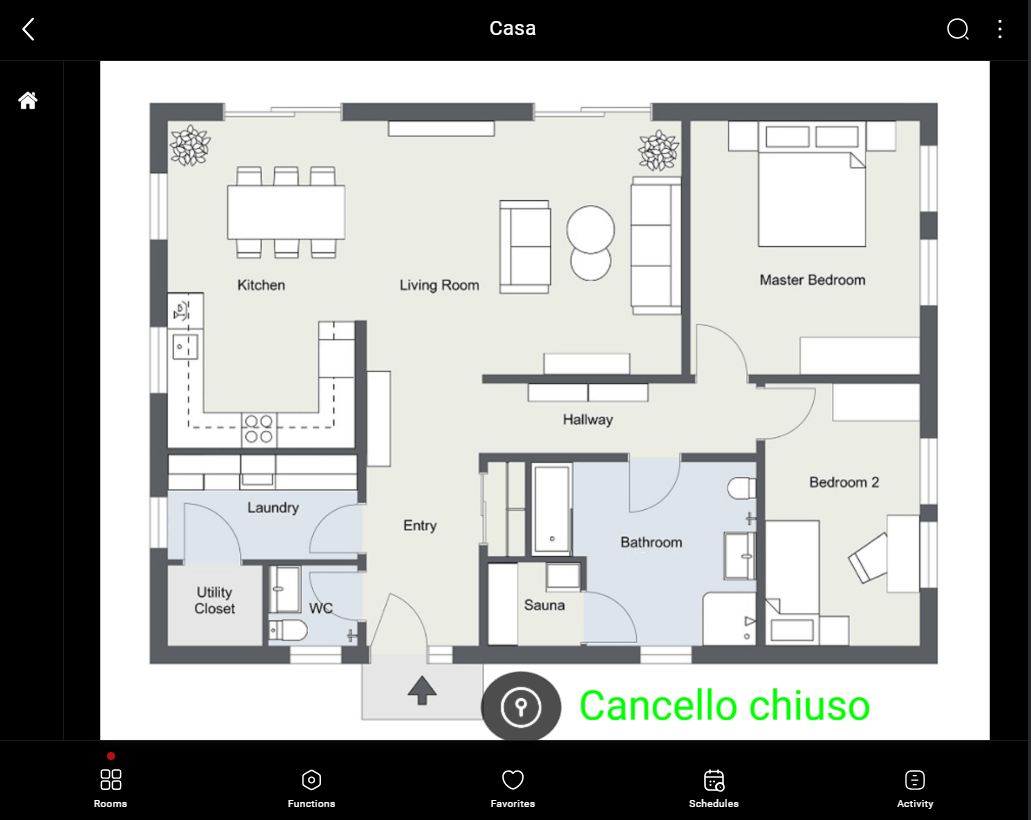 infoTest-off-map Rappresentazione del componente Info testuale all'interno dell'interfaccia utente a Mappe in EVE Remote Plus | Cancello chiuso