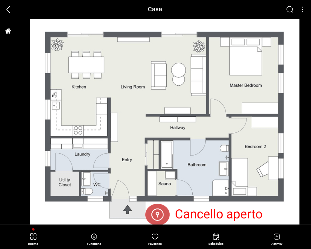 infoTest-on-map Rappresentazione del componente Info testuale all'interno dell'interfaccia utente a Mappe in EVE Remote Plus | Cancello apenro