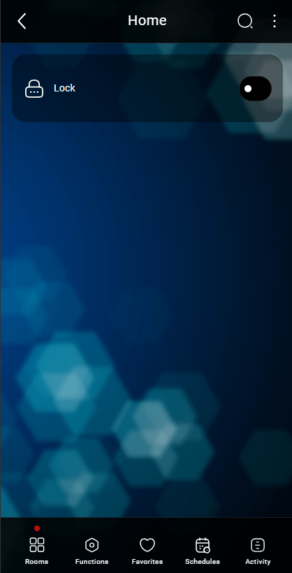 lock-off Inserting the password within the Lock in order to unlock the door from inside the the Classic user interface of the Ilevia's app EVE Remote Plus