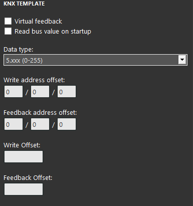 changeable knx Qui sono riportate le proprietà knx del componente Valore regolabile all'interno del software per di configurazione di Ilevia EVE Remote Plus