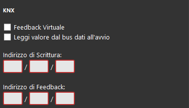 lock knx it Proprietà comuni componente con gateway KNX all'interno del software di configurazione di Ilevia EVE Manager.