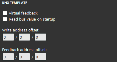 lock knx Component's KNX common properties within the Ilevia's configuration software EVE Manager.