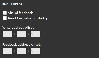pulse knx Proprietà comuni componente con gateway KNX all'interno del software di configurazione di Ilevia EVE Manager.