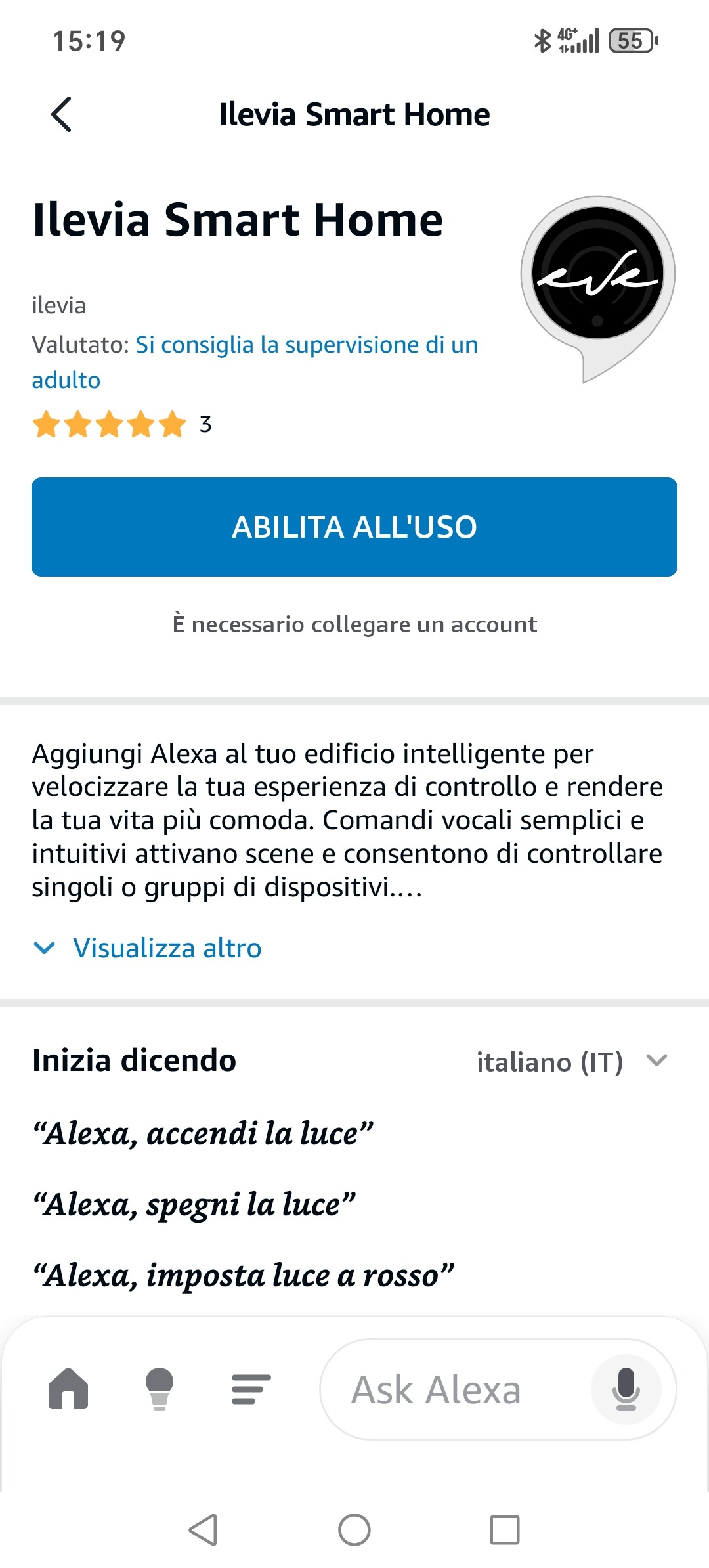ALexa_integrazione_abilitazione-skill Enabling the Ilevia Smart Home skill inside the the Amazon Alexa App