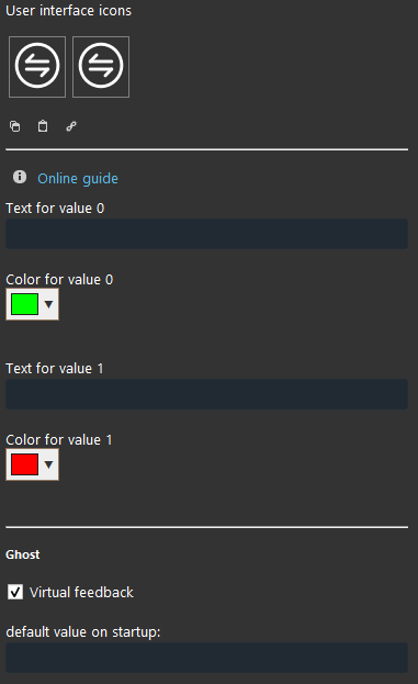 text info Text info component properties inside the Home automation system EVE Manager Pro